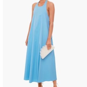 NWOT Tuckernuck Pomander Place blue Lyle halter cotton blend maxi dress